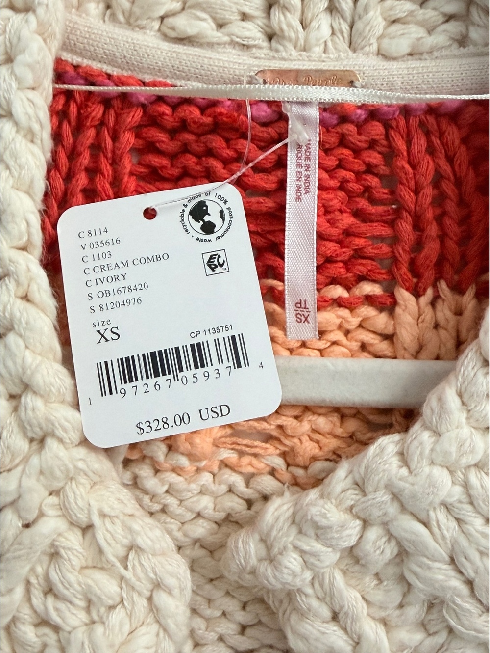 Free People Clear Skies Cardi NWT XS Cardigan - Picture 5 of 6